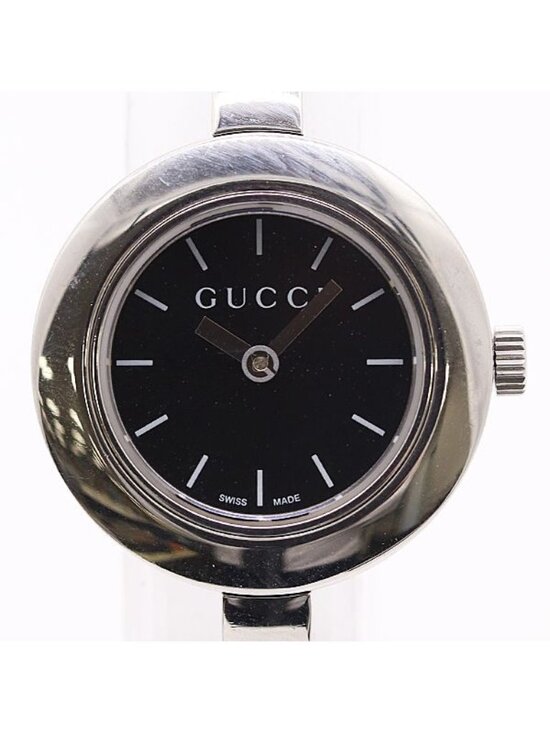 Gucci Round 105 Quartz Black Dial Watch